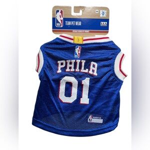 NBA PETS FIRST Philadelphia 76ers Mesh Dog Jersey clothing in blue size M NWT